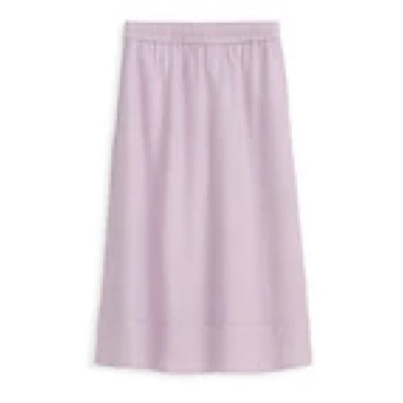 New Alex Mill Maddie Skirt 100% Linen Midi Skirt Thistle Purple Size Large Pull — image 2 of 8